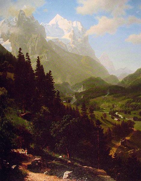 Albert Bierstadt The  Wetterhorn Sweden oil painting art